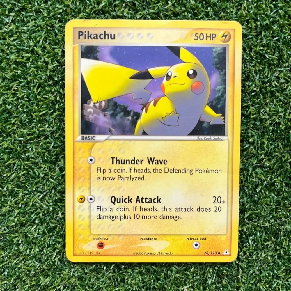 Pokemon Pikachu 78/110 EX Holon Phantoms 2006 Non Holo Vintage LP